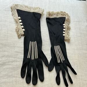 Vintage Van Raalte Fringe Opera Gloves – 1930s – Size 6.5